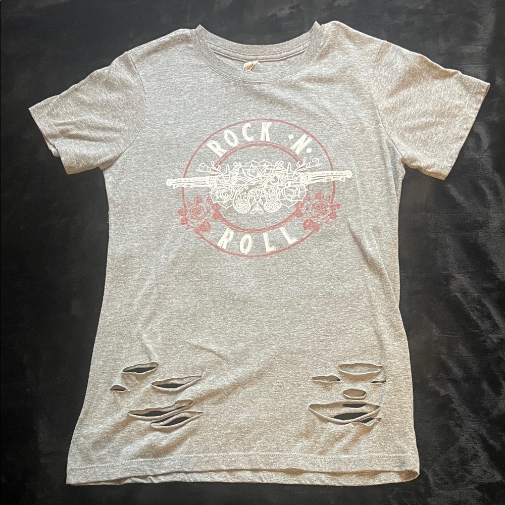 Alstyle Gray Rock 'N' Roll Graphic T-Shirt